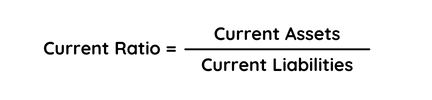 Current ratio is current assets divided by current liabilities.