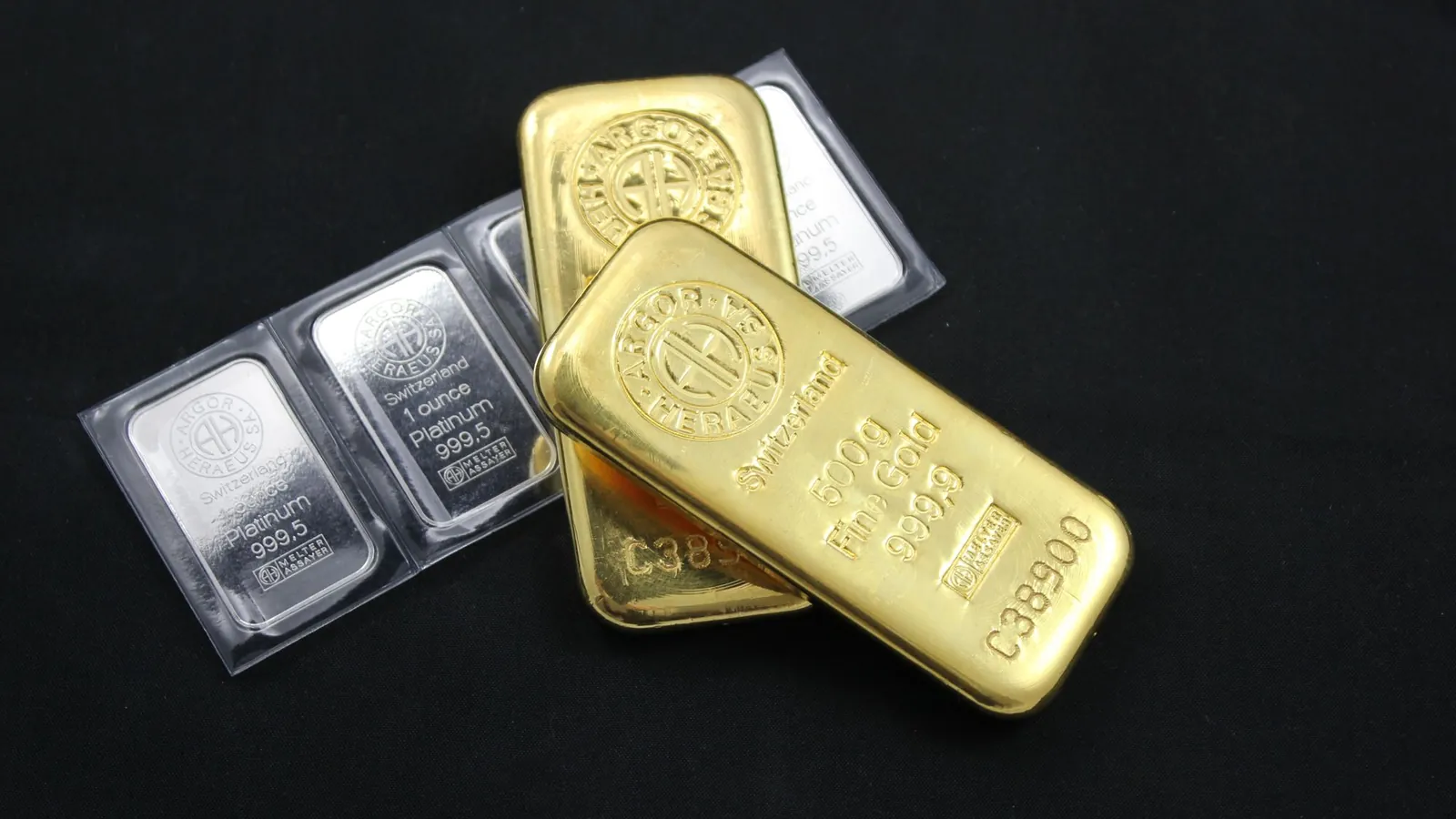 Gold and silver bullion bars