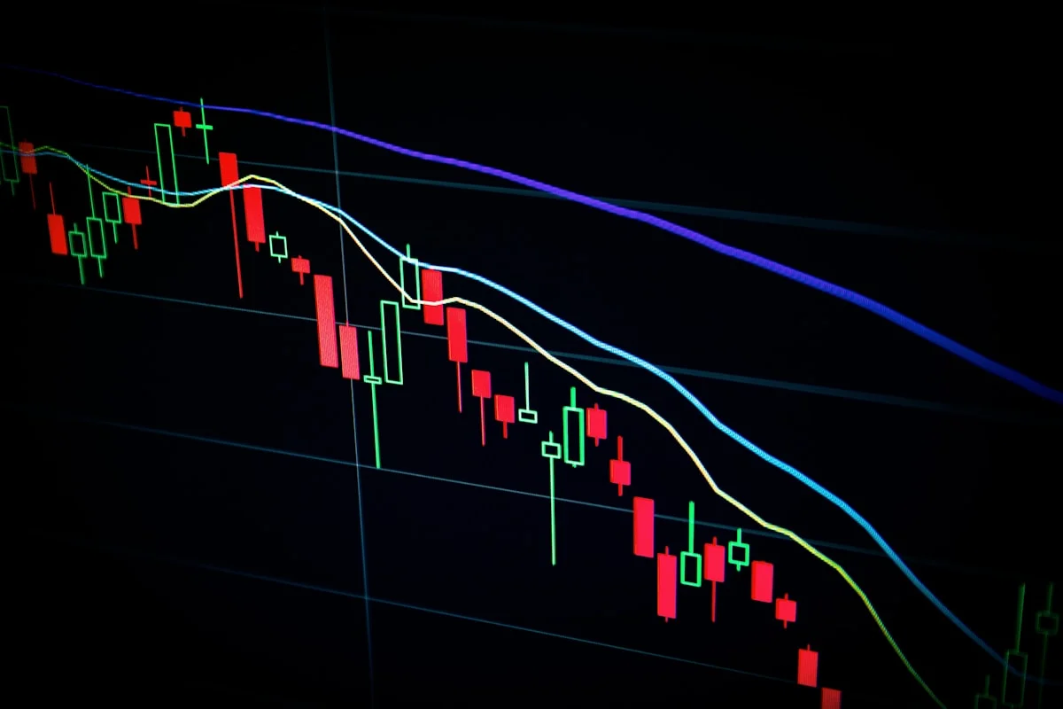 Multiple trading screens showing price charts, a funded account dashboard, and real-time P&L metrics.