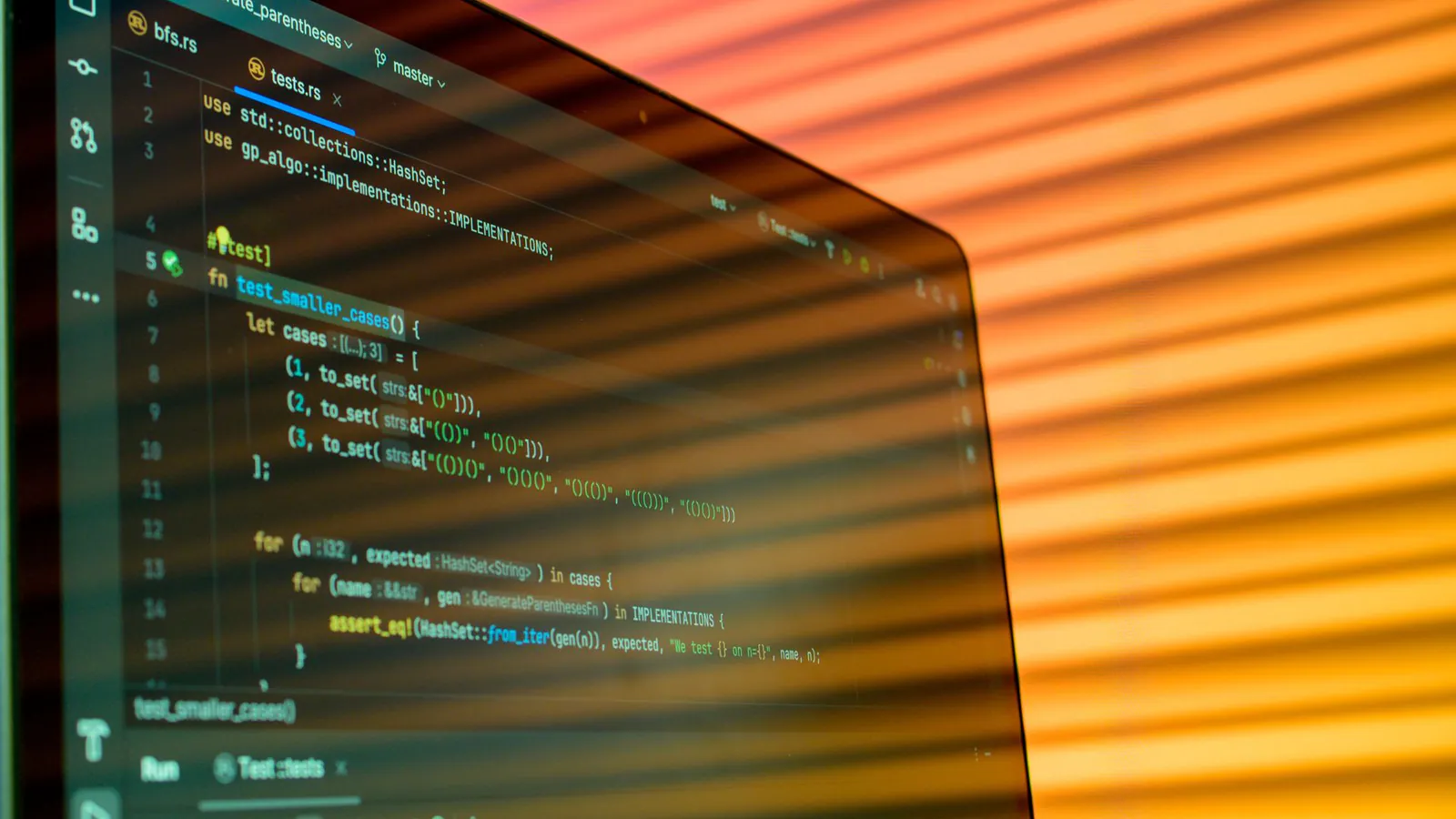 Close-up of code on a computer screen